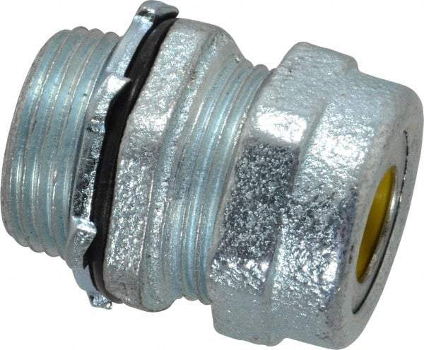 O-Z/Gedney - 0.4 to 1/2" Cable Capacity, Liquidtight, Straight Strain Relief Cord Grip - 3/4 NPT Thread, 1-3/16" Long, Iron - Makers Industrial Supply