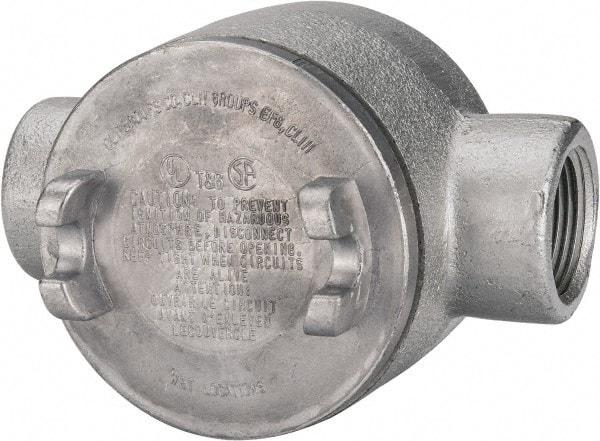 Thomas & Betts - (2) 1" Knockouts, Iron Round GUAC - 3-1/2" Overall Width x 2.31" Overall Depth - Makers Industrial Supply