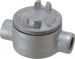 Thomas & Betts - (2) 3/4" Knockouts, Iron Round GUAC - 3-1/2" Overall Width x 2" Overall Depth - Makers Industrial Supply