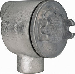 Thomas & Betts - (2) 1" Knockouts, Iron Round GUAB - 3-1/2" Overall Width x 2.31" Overall Depth - Makers Industrial Supply