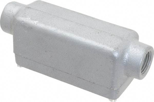 O-Z/Gedney - C Body, 1/2" Trade, Rigid Malleable Iron Conduit Body - Rectangle, 3.69" OAL, Hazardous Locations - Makers Industrial Supply