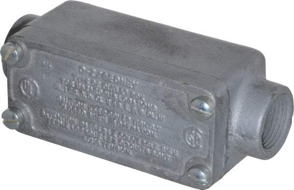 O-Z/Gedney - C Body, 3/4" Trade, Rigid Malleable Iron Conduit Body - Rectangle, 1" OAL, Hazardous Locations - Makers Industrial Supply