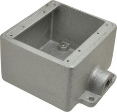 Thomas & Betts - 2 Gang, (1) 1/2" Knockout, Iron Rectangle Device Box - Zinc Plated - Makers Industrial Supply