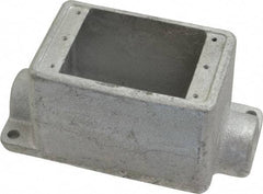 Thomas & Betts - 1 Gang, (2) 1/2" Knockouts, Iron Rectangle Device Box - 2-3/4" Overall Width - Makers Industrial Supply