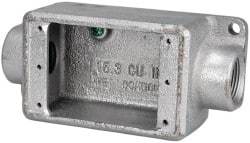 Thomas & Betts - 1 Gang, (2) 3/4" Knockouts, Iron Rectangle Device Box - Zinc Plated - Makers Industrial Supply