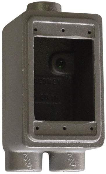 O-Z/Gedney - 1 Gang, 1/2" Knockouts, Iron Rectangle Outlet Box - Weather Resistant - Makers Industrial Supply