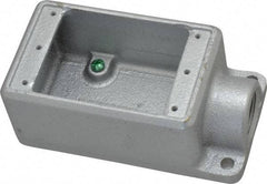 Thomas & Betts - 1 Gang, (1) 3/4" Knockout, Iron Rectangle Device Box - 2-3/4" Overall Width x 2" Overall Depth - Makers Industrial Supply