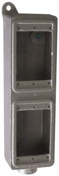 O-Z/Gedney - 1 Gang, 3/4" Knockouts, Iron Rectangle Device Box - Aluminum Enamel, Zinc Electroplated - Makers Industrial Supply