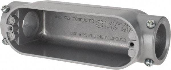 Hubbell Killark - Form Set Screw, C Body, 1-1/4" Trade, EMT Aluminum Conduit Body - Oval, 8-7/16" OAL, Dry Locations - Makers Industrial Supply