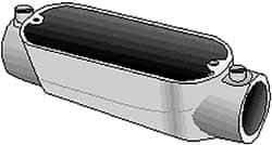 Hubbell Killark - LL Body, 1-1/2" Trade, EMT Aluminum Conduit Body - Oval, 6-7/8" OAL, Dry Locations - Makers Industrial Supply