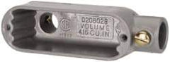 Hubbell Killark - Form Set Screw, LB Body, 1/2" Trade, EMT Aluminum Conduit Body - Oval, 4-17/32" OAL, 4 cc Capacity - Makers Industrial Supply