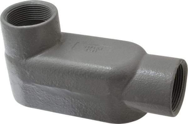 Hubbell Killark - Form 7, LB Body, 1-1/2" Trade, IMC, Rigid Iron Conduit Body - Oval, 7-1/4" OAL, 26 cc Capacity, Gray, Hazardous & Wet Locations - Makers Industrial Supply