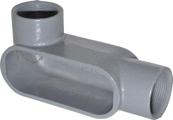 Hubbell Killark - Form 7, LL Body, 1-1/2" Trade, IMC, Rigid Iron Conduit Body - Oval, 7-1/4" OAL, 26 cc Capacity, Gray, Hazardous & Wet Locations - Makers Industrial Supply