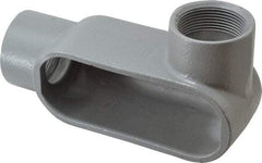 Hubbell Killark - Form 7, LR Body, 1-1/2" Trade, IMC, Rigid Iron Conduit Body - Oval, 7-1/4" OAL, 26 cc Capacity, Gray, Hazardous & Wet Locations - Makers Industrial Supply