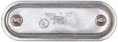 Hubbell Killark - 1" Trade, Steel Conduit Body Cover Plate - Use with Form 7 Conduit Bodies - Makers Industrial Supply