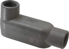 Hubbell Killark - Form 7, LB Body, 1" Trade, IMC, Rigid Iron Conduit Body - Oval, 6-5/16" OAL, 11 cc Capacity, Gray, Hazardous & Wet Locations - Makers Industrial Supply