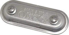 Hubbell Killark - 1/2" Trade, Aluminum Conduit Body Cover Plate - Use with Form 7 Conduit Bodies - Makers Industrial Supply