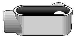 Hubbell Killark - Form Set Screw, LR Body, 1-1/2" Trade, EMT Aluminum Conduit Body - Oval, 6-7/8" OAL, Dry Locations - Makers Industrial Supply