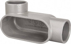 Hubbell Killark - Form 7, LL Body, 2" Trade, IMC, Rigid Iron Conduit Body - Oval, 8-1/4" OAL, 48 cc Capacity, Gray, Hazardous & Wet Locations - Makers Industrial Supply