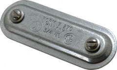 Hubbell Killark - 3/4" Trade, Steel Conduit Body Cover Plate - Use with Form 7 Conduit Bodies - Makers Industrial Supply