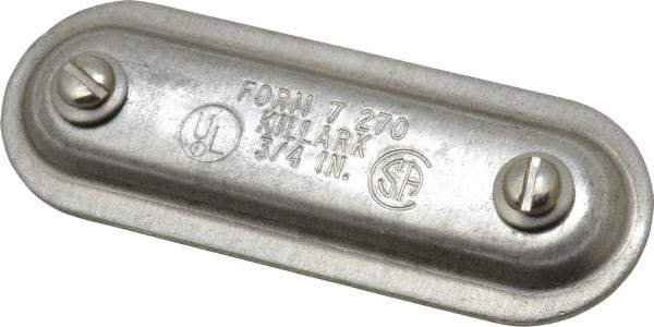 Hubbell Killark - 3/4" Trade, Aluminum Conduit Body Cover Plate - Use with Form 7 Conduit Bodies - Makers Industrial Supply