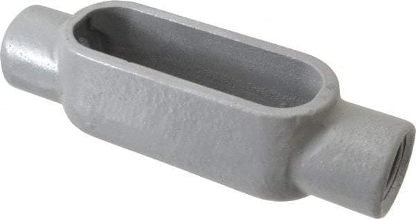 Hubbell Killark - Form 7, C Body, 3/4" Trade, IMC, Rigid Iron Conduit Body - Oval, 6-3/16" OAL, 7 cc Capacity, Gray, Hazardous & Wet Locations - Makers Industrial Supply