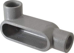 Hubbell Killark - Form 7, LL Body, 3/4" Trade, IMC, Rigid Iron Conduit Body - Oval, 5-3/8" OAL, 7 cc Capacity, Gray, Hazardous & Wet Locations - Makers Industrial Supply