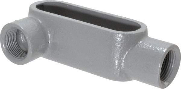 Hubbell Killark - Form 7, LR Body, 3/4" Trade, IMC, Rigid Iron Conduit Body - Oval, 5-3/8" OAL, 7 cc Capacity, Gray, Hazardous & Wet Locations - Makers Industrial Supply