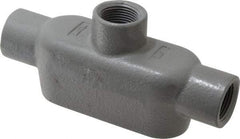 Hubbell Killark - Form 7, TB Body, 3/4" Trade, IMC, Rigid Iron Conduit Body - Oval, 6-5/16" OAL, 9-1/2 cc Capacity, Gray, Hazardous & Wet Locations - Makers Industrial Supply