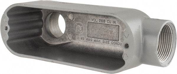 Hubbell Killark - Form 85, LB Body, 1-1/4" Trade, IMC, Rigid Aluminum Conduit Body - Oval, 7-1/2" OAL, 28.8 cc Capacity, Hazardous & Wet Locations - Makers Industrial Supply