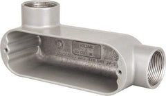 Hubbell Killark - Form 85, LL Body, 1-1/4" Trade, IMC, Rigid Aluminum Conduit Body - Oval, 8-1/8" OAL, 32 cc Capacity, Hazardous & Wet Locations - Makers Industrial Supply