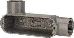 Hubbell Killark - Form 85, LL Body, 1" Trade, IMC, Rigid Aluminum Conduit Body - Oval, 6-1/4" OAL, 12 cc Capacity, Hazardous & Wet Locations - Makers Industrial Supply