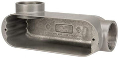 Hubbell Killark - Form 85, LL Body, 2" Trade, IMC, Rigid Aluminum Conduit Body - Oval, 10-9/16" OAL, 70 cc Capacity, Hazardous & Wet Locations - Makers Industrial Supply