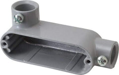 Hubbell Killark - LL Body, 1/2" Trade, EMT Aluminum Conduit Body - Oval, 4-3/8" OAL, Dry Locations - Makers Industrial Supply