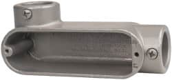 Hubbell Killark - LL Body, 1" Trade, EMT Aluminum Conduit Body - Oval, 5-15/16" OAL, Dry Locations - Makers Industrial Supply