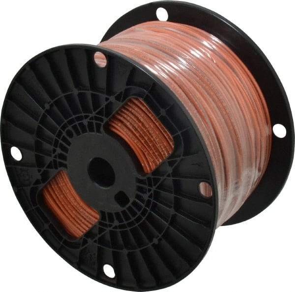 Southwire - THHN/THWN, 14 AWG, 15 Amp, 500' Long, Solid Core, 1 Strand Building Wire - Orange, Thermoplastic Insulation - Makers Industrial Supply