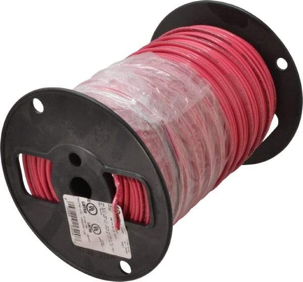 Southwire - THHN/THWN, 10 AWG, 30 Amp, 500' Long, Solid Core, 1 Strand Building Wire - Red, Thermoplastic Insulation - Makers Industrial Supply