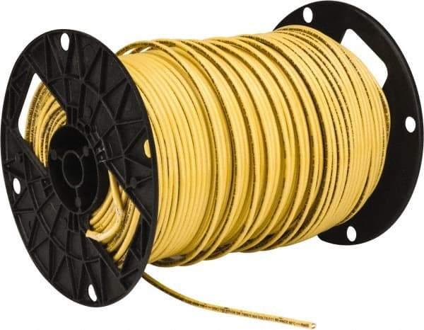 Southwire - THHN/THWN, 10 AWG, 30 Amp, 500' Long, Solid Core, 1 Strand Building Wire - Yellow, Thermoplastic Insulation - Makers Industrial Supply