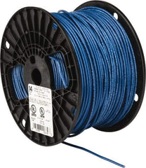 Southwire - THHN/THWN, 14 AWG, 15 Amp, 500' Long, Stranded Core, 19 Strand Building Wire - Blue, Thermoplastic Insulation - Makers Industrial Supply