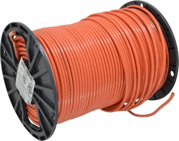 Southwire - THHN/THWN, 10 AWG, 30 Amp, 500' Long, Stranded Core, 19 Strand Building Wire - Orange, Thermoplastic Insulation - Makers Industrial Supply