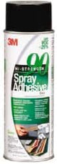 3M - 24 oz Aerosol Clear Spray Adhesive - High Tack, 200°F Heat Resistance, 50 Sq Ft Coverage, High Strength Bond, 30 min Max Bonding Time, Flammable, Series High-Strength 90 - Makers Industrial Supply