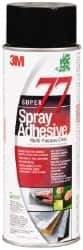 3M - 24 oz Aerosol Clear Spray Adhesive - High Tack, 205°F Heat Resistance, 99 Sq Ft Coverage, Medium Strength Bond, 30 min Max Bonding Time, Flammable, Series 77 - Makers Industrial Supply