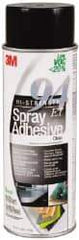 3M - 24 oz Aerosol Clear Spray Adhesive - High Tack, 210°F Heat Resistance, 37 Sq Ft Coverage, High Strength Bond, 60 min Max Bonding Time, Flammable, Series 94 - Makers Industrial Supply