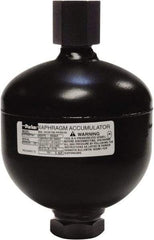 Parker - 170 Lb. Capacity, 3,620 psi Max Working Pressure, 10.47" High, Hydrin Diaphragm Accumulator - 6.63" Diam, 8 SAE Port Thread - Makers Industrial Supply