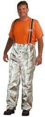 PRO-SAFE - Size M Blended Kevlar Aluminized Pants - No Pockets, 32" to 34" Waist, Silver - Makers Industrial Supply