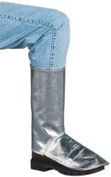 PRO-SAFE - Aluminized Blended Kevlar Leggings - No Pockets, Silver/Yellow - Makers Industrial Supply