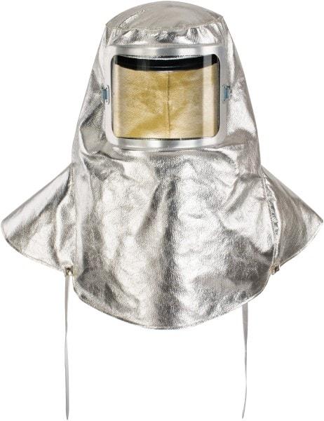 PRO-SAFE - Universal Size, Aluminized Blended Kevlar Hood - Silver - Makers Industrial Supply