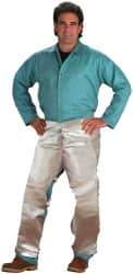 PRO-SAFE - Size Universal Blended Kevlar Flame Resistant/Retardant Chaps - No Pockets, Silver - Makers Industrial Supply