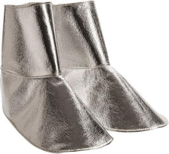 PRO-SAFE - Men's Universal (Women's Universal) Aluminized Spats - Aluminized Blended Kevlar Upper, Silver - Makers Industrial Supply