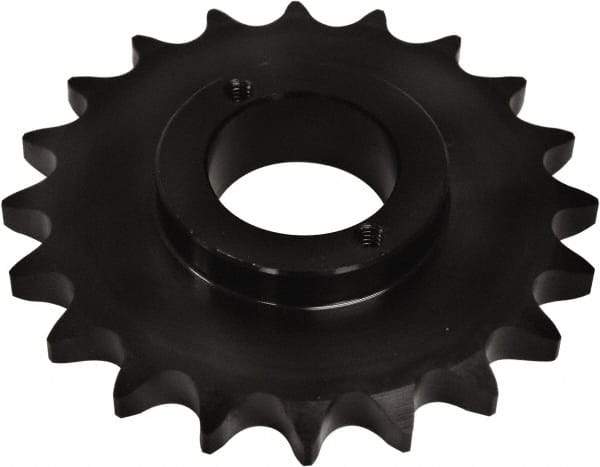 U.S. Tsubaki - 14 Teeth, 1-1/4" Chain Pitch, Chain Size 100, Split Taper Sprocket - 5.618" Pitch Diam, 6.23" Outside Diam - Makers Industrial Supply